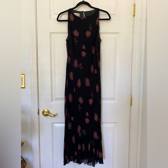 Evan Picone Vintage High Neck Sleeveless Floral Dress US 8/ M - Picture 1 of 5